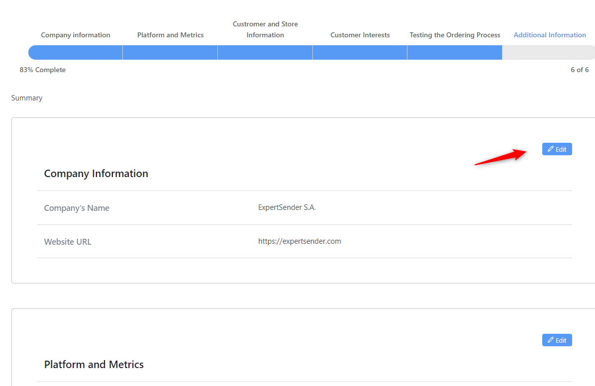 Summary Page